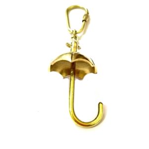 Beautiful Umbrella Brass Keychain